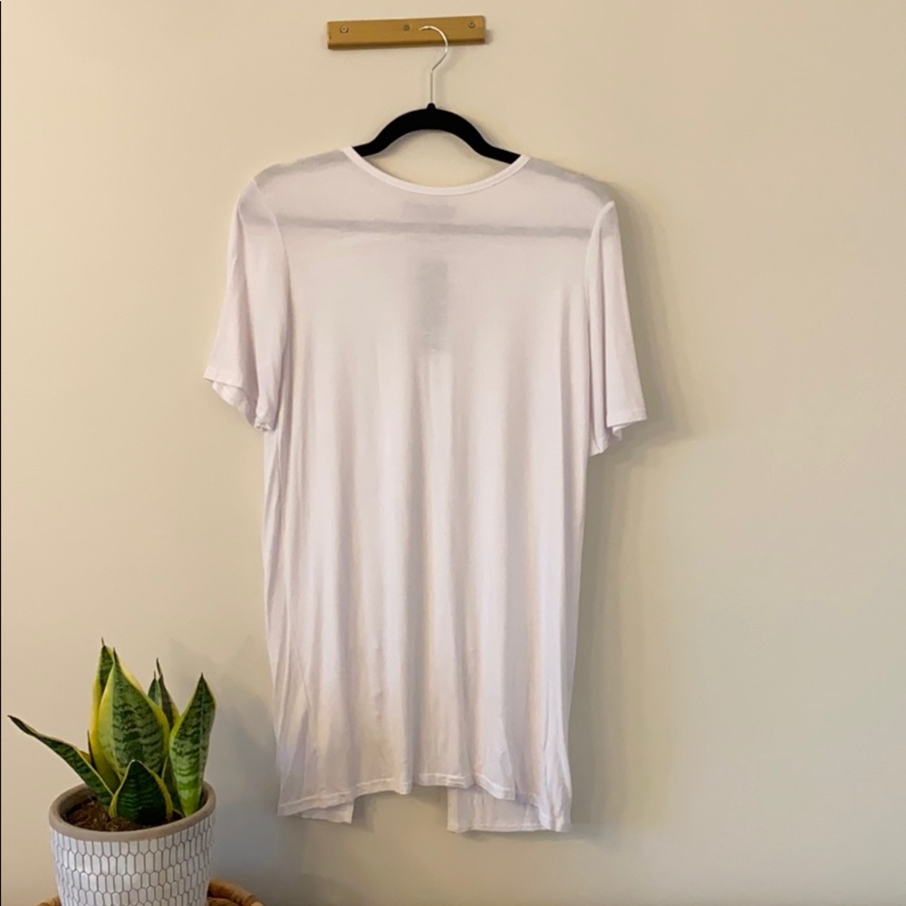 Nasty Gal white open back t-shirt
